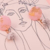 Σκουλαρίκια χειροποίητα, Tiny pink Floral
